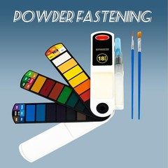 Collapsible Watercolor Paint Set with 18 colors with refillable water brush