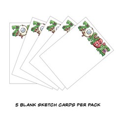 🧟 Zombie Artist Sketch Blank Trading Cards 2.5″x 3.5″ – 32pt Thick – 5 Cards 🧟