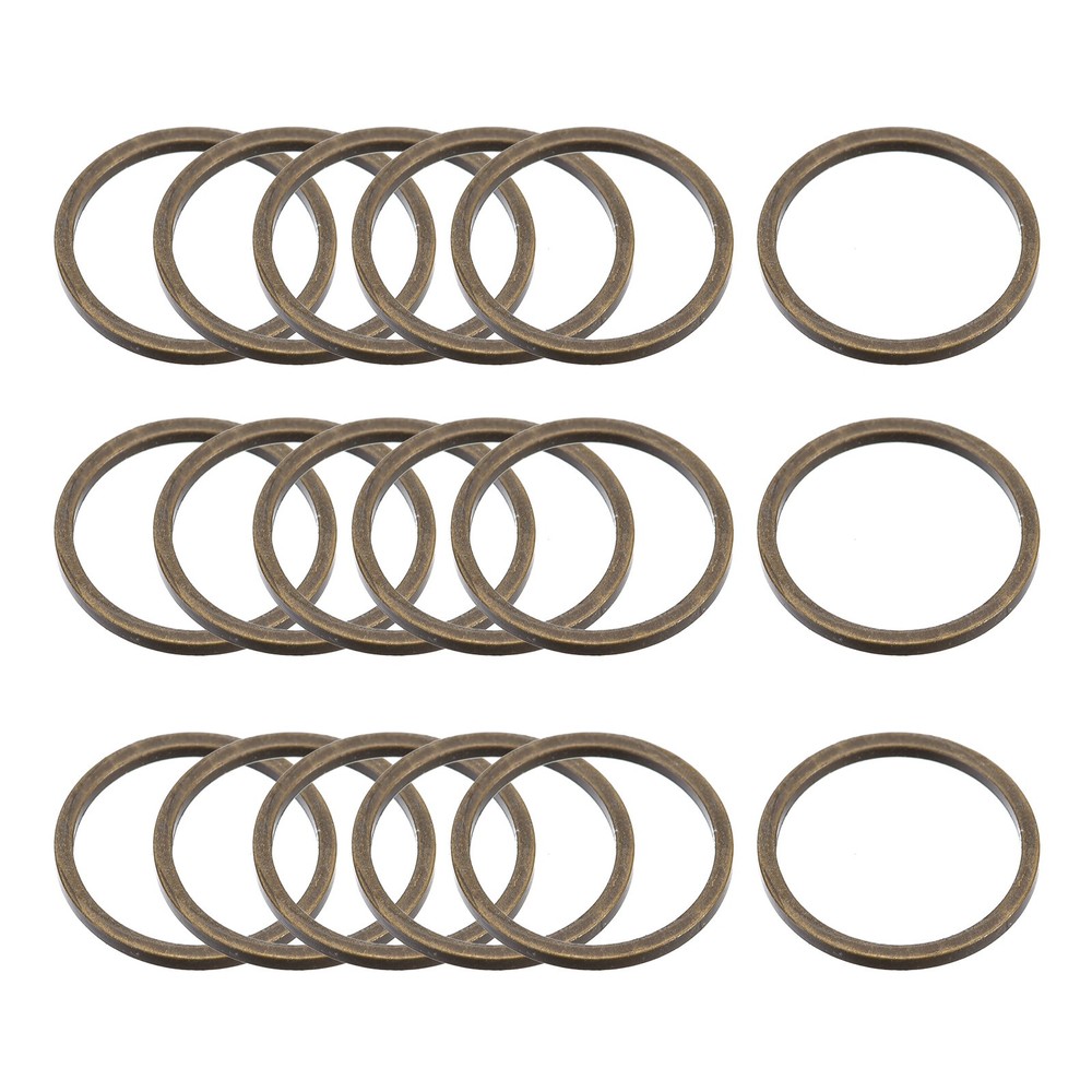 Round Earring Beading Hoop Rings Circle Link Ring 14mm/ 0.55″ Bronze,20pcs