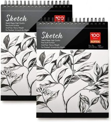 Book, Art Drawing Pad 9 X 12, 100 Sheets, 60lb/100g, 2 Pack