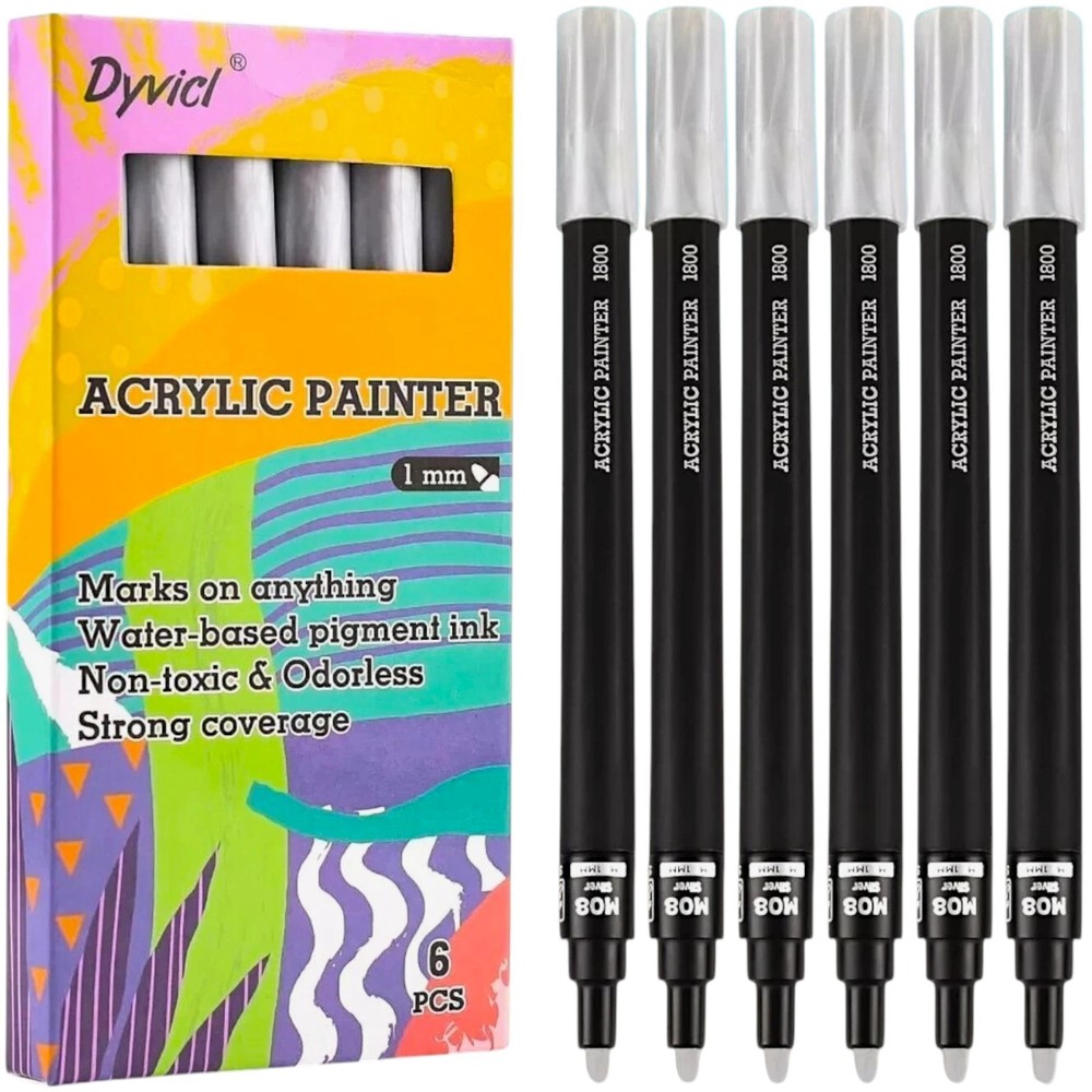 Acrylic Paint Pens Set – Fine Tip Markers for Rock, Stone, Wood, Fabric & DIY