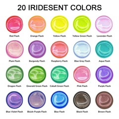 Iridescent Acrylic Paint, Set of 20 Chameleon Colors, 8.45 oz/250ml Large Bul…