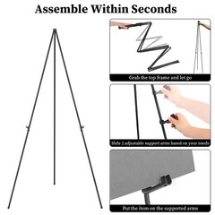 2 Pack Alloy Easel Tripod Drawing Stand for Wedding Poster Art Drawing A Frame