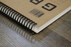 Orange Media Grid Sketchbook. Spiral Bound. Top Spine. Multi-Media. (8.5″ x 1…