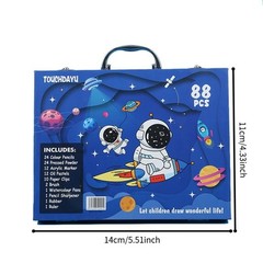 88pc Art Drawing Set Kit For Kids Childrens Teens Adults Supplies Paint Pencil