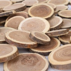 Natural Wood Slices for Crafts, 1.2″-2.5″ Mini Assorted Unfinished Wood Tree …