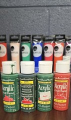 Assorted Acrylic Paints Partially Used Lot 35 Please Read Description