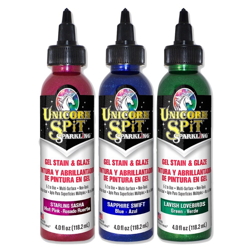 Unicorn SPiT Sparkling – Gel Stain & Glaze – 4oz Galaxy Sparkle Collection –