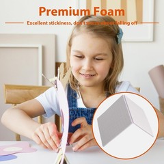 8 Sheets 1320 Pcs Foam Squares 2 Sizes Double Sided Foam Tape Adhesive Dots M…