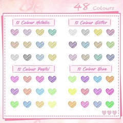 48pcs Gel Ink Pens Drawing Pen Sets (Pastel, Neon, Metallic, Glitter Gel for …
