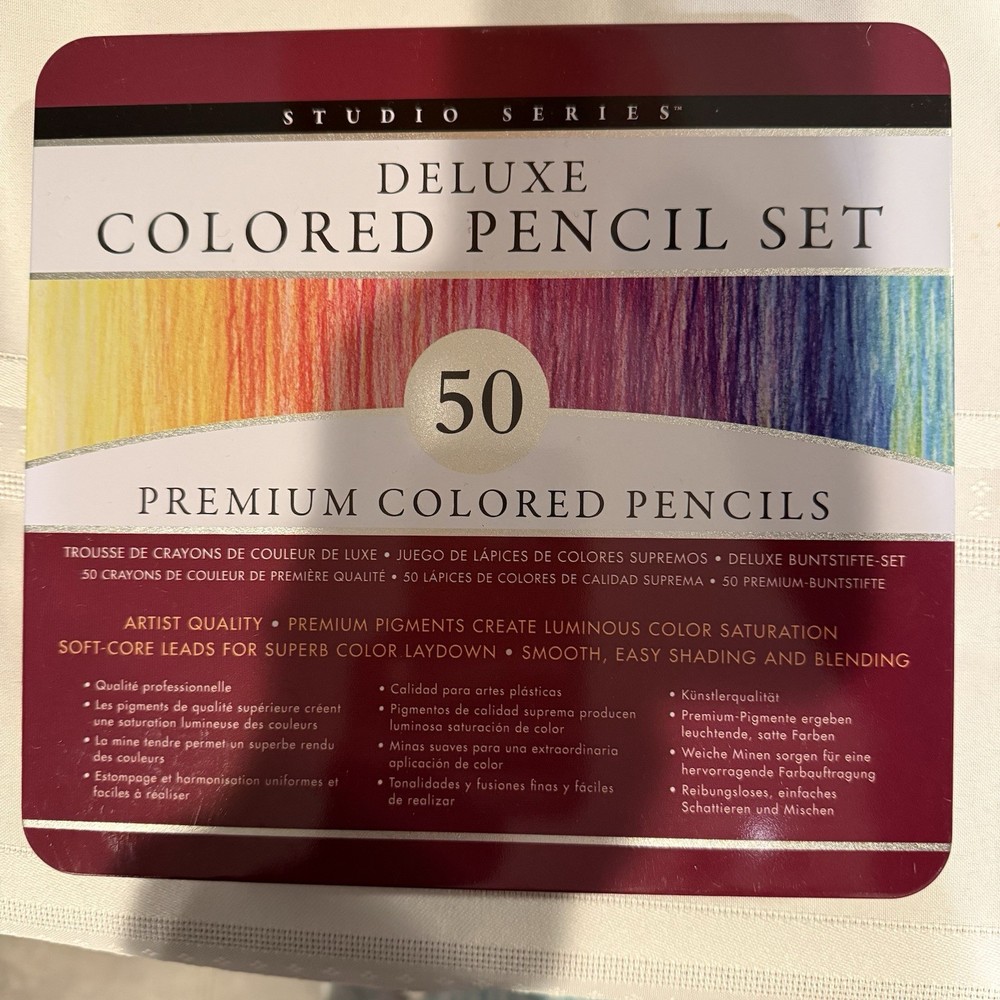 NEW Studio Series Deluxe Colored Pencil Set of 50 Premium Pencils ARTIST QUALITY