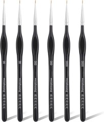 Professional 6PCS Detail Paint Brush Set with Ultra-Fine Tips – Ergonomic Design