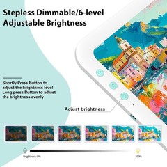 A3 Light Pad, Wireless Battery Powered Light Box 3 Colors Stepless Dimmable and