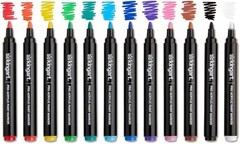 Pro Fine Point 12 Colors Acrylic Paint Markers Calligraphy Illustration Kit