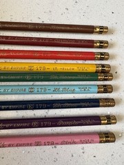 Vintage Artcraft Crayons By Empire 179 Set Of 9, Unsharpened Watercolor Pencils