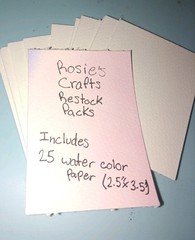 Rosie’s Crafts 25 Sheets Watercolour Paper ACEO 2.5×3.5 in White