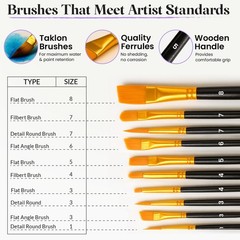 Watercolor Paint Set – 48 Semi-Moist Colors with Brushes, Pad & Supplies