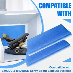 Airbrush Spray Booth Filters 16×7.25″ – 5 Pack, Double-Layer Filtration, Paint O