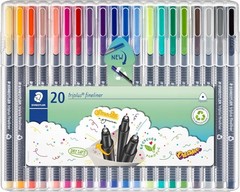 Triplus Fineliner Pens – 0.3mm Fine Tip Assorted Colors for Creative Art