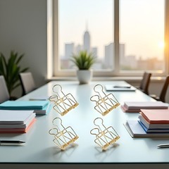 4Pcs Gold Hollow Out Long Tail Wire Binder Clips Paper Binder Clip Large Bind…