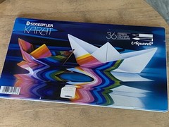 36 Staedtler Karat Aquarell Watercolour Pencils Germany Tin Case Prang 48