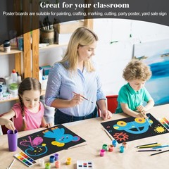10 Pcs Black Poster Board Paper 12×18, ROOKEA Vision Boards Posterboard Bulk …