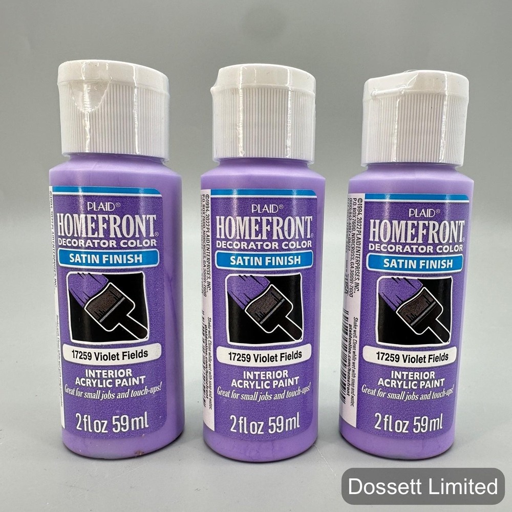 Plaid Homefront Satin Interior Acrylic Craft Paint Violet Fields Purple 2oz 59ml