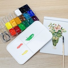 Airtight Paint Palette, 24Well Storage Palette Box with Thumb Grip, Leakproof…