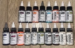 LOT OF (18) Golden High Flow Acrylics 1 fl. oz. /30 ml Sealed