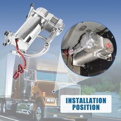 New 12 Volt Dual Chrome 440C 200 PSI Air Compressor Kit 440C