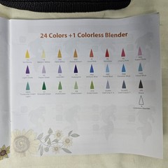 Ohuhu Art Marker Set 24 Assorted Dual Tip Multicolor in Black Zip Carry Case