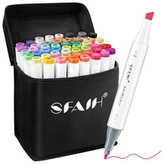 49 Colors Alcohol Markers for Adult Coloring Books–Dual Tip (Fine & Chisel), …