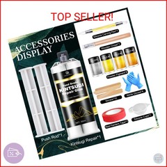 Kintsugi Repair Kit, Upgraded Food Safe Gold & Silver Kintsugi Kit for Broken Ce