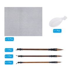 14pcs Chinese Calligraphy Set 17×13 Inch Water Writing Cloth Brush