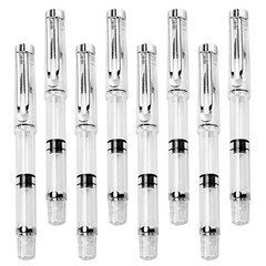 8pcs Fountain Ink Brush Pen Refillable Piston Filling Fountain With Flexible Tip