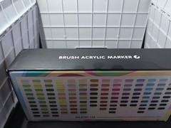 120 Colors Acrylic Paint Marker Set, Direct Liquid Ink, Soft Brush Tip Art Dr…