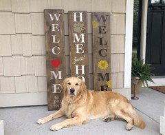22PCS Large Letter Welcome Stencils for 8 inches x 14.75 inches, White