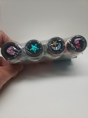 4 PACK FolkArt Glitterific Icons Acrylic Craft GLITTER Paint Set Gloss NON-TOXIC