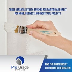 Pro Grade – Chip Paint Brushes – 36 Ea 1 Inch Chip Paint Brush Light Brown