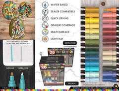 28 Southwestern Colors Acrylic Paint Pens Studio Color Series Markers Set 3mm…