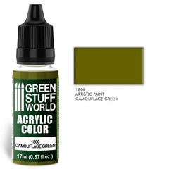 Green Stuff World – Acrylic Color Camouflage Green 1800 for Models and Miniatur