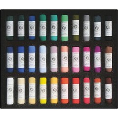 MUNGYO Gallery Artists’ Handmade Soft Pastel 30 Colors Hand Rolled MPHM-30