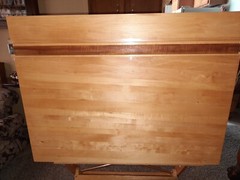 Pine-Top Wooden Drafting / Drawing Table w/Parallel Arm