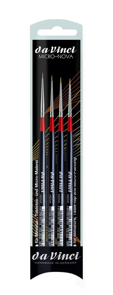 da Vinci Watercolor 4270 Brush Set, Black 4 Each Nova Set