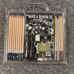 Nicole 18 Pc Sketch & Drawing Set PRO 3078 Charcoal Pencils Art Kit New