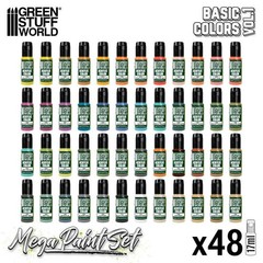 Green Stuff World Ultimate Basic Mega Starter Paint Set – Vol. 1.0-48 Essential