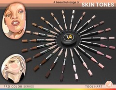 Acrylic Paint Pens 22 Skin Tones Assorted Pro Color Series Markers Set 0.7mm Ext