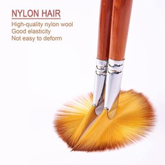 Fan Paint Brush Set of 9 Pcs, Professional Artist Acrylic Paint Brushes Set w…