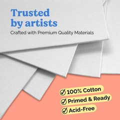 Chalkola 11×14 Canvas for Painting 15 Pack | Blank Canvas Panels for Painting