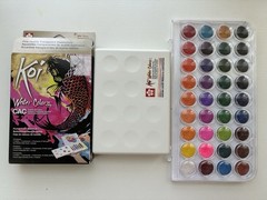 kuretake gansai tambi 12 + Sakura Koi Water Colors Pocket Field Sketch Box 24